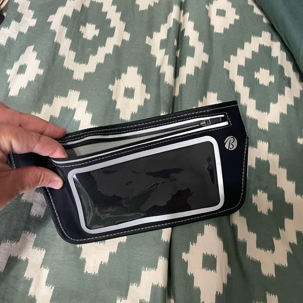 Black Cell Phone Waist Pouch